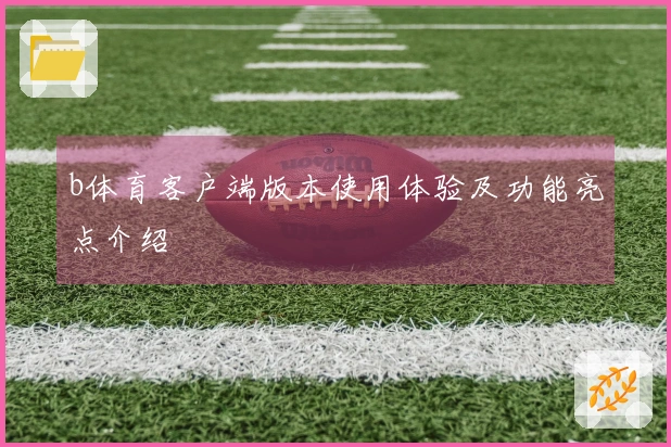 b体育客户端版本使用体验及功能亮点介绍